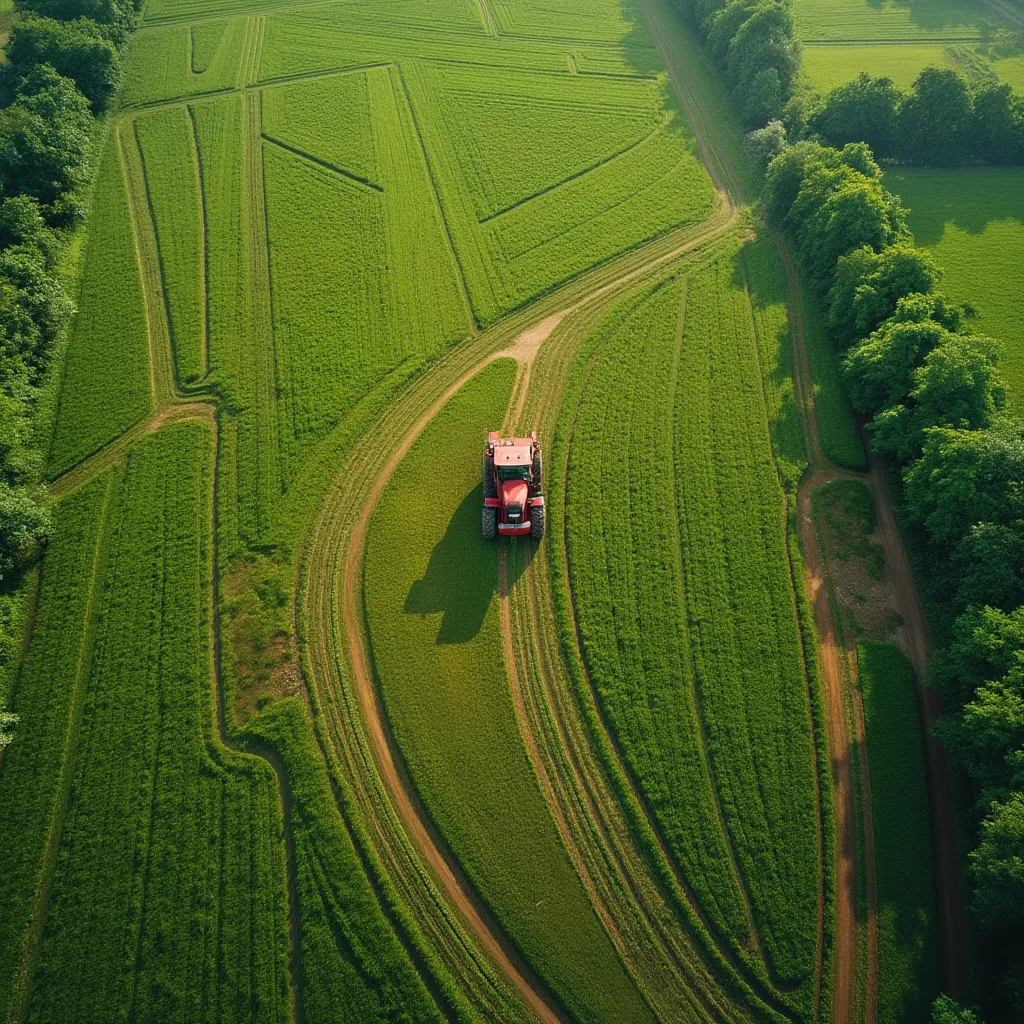 Fazenda produtiva no interior do Brasil com seguro agrícola